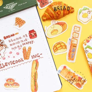 Set 30 hình dán sticker bánh ngọt