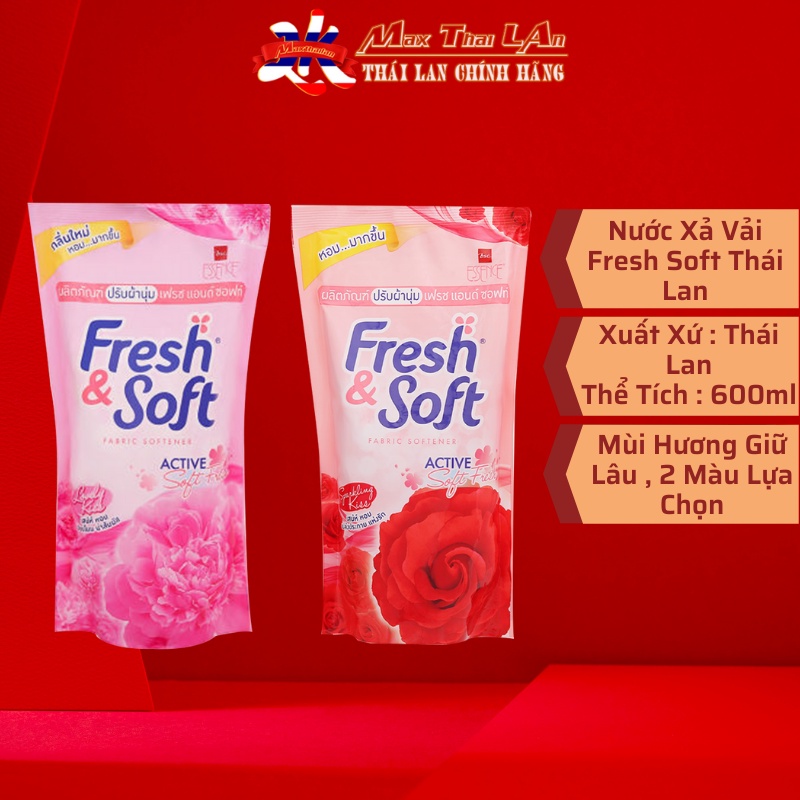 Nước xả vải Fresh Soft Thái Lan Túi 600ml