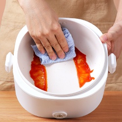 Nồi Điện Mini Hai Tầng Đa Năng Tặng Kèm Khay Hấp có thể Chiên, Xào, Nấu ăn, nấu cơm, nấu lẩu