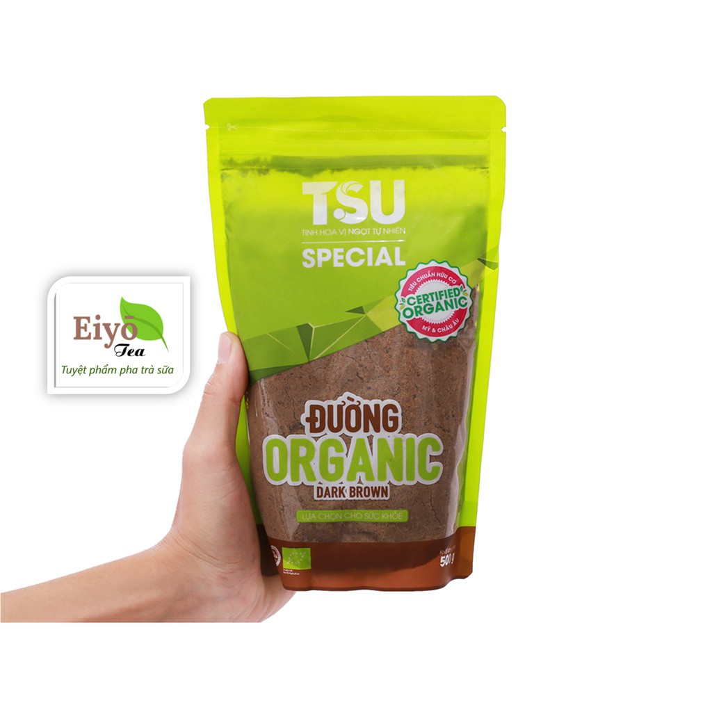 Đường Nâu Hữu Cơ - Đường Organic Dark Brown T.SU Special ( 0,5kg).