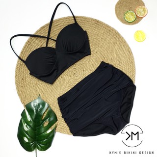 Đồ bơi 2 mảnh Bikini áo cúp ngực quần cạp cao che bụng