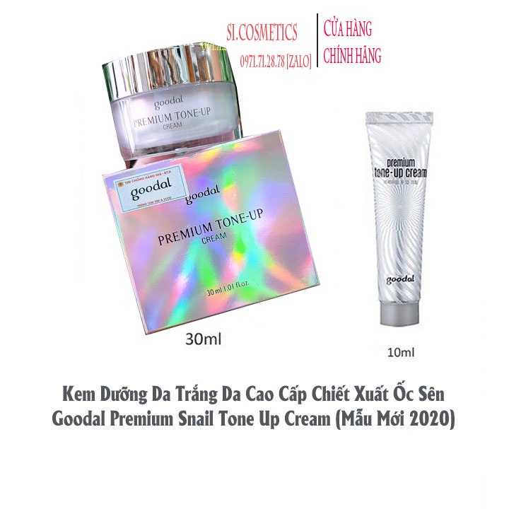 Kem Ốc Sên Dưỡng Trắng Da Goodal Premium Snail Tone Up 10ml / 30ml