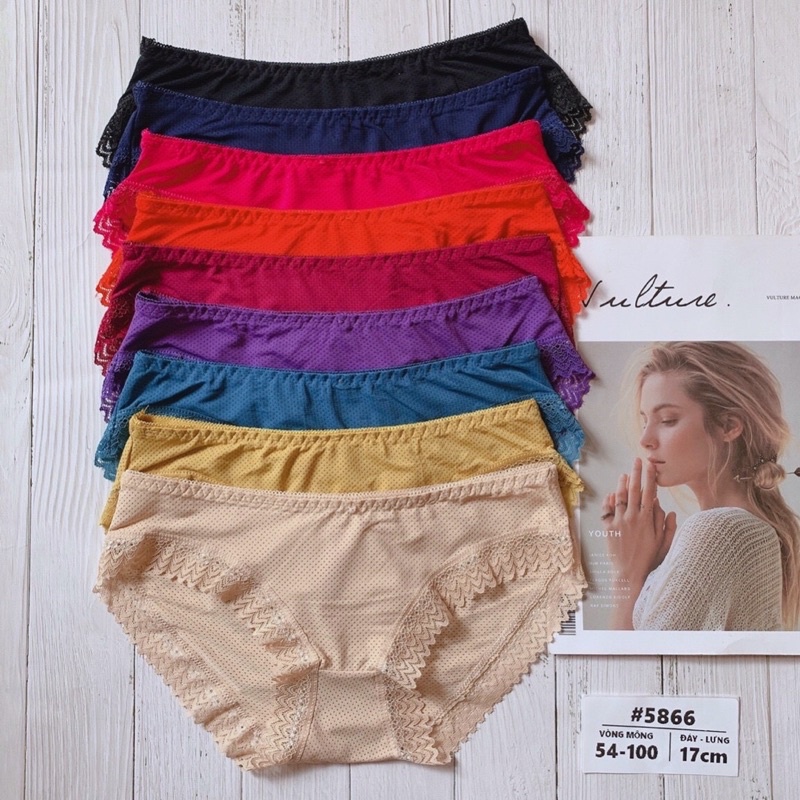 COMBO 10 QUẦN LÓT SU LỖ THÔNG HƠI PHỐI VIỀN REN