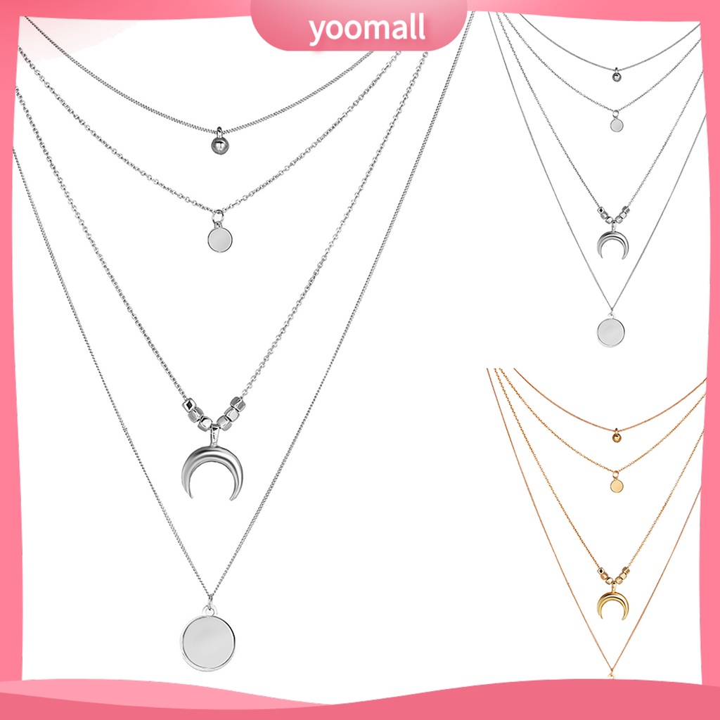 Vòng cổ Dài Bằng Thép Không Gỉ Màu Sắc Tinh Tế Dành Cho Nữ