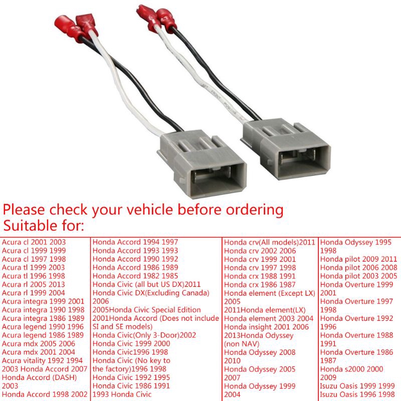Bộ 2 đầu nối cáp âm thanh cho loa xe hơi Honda