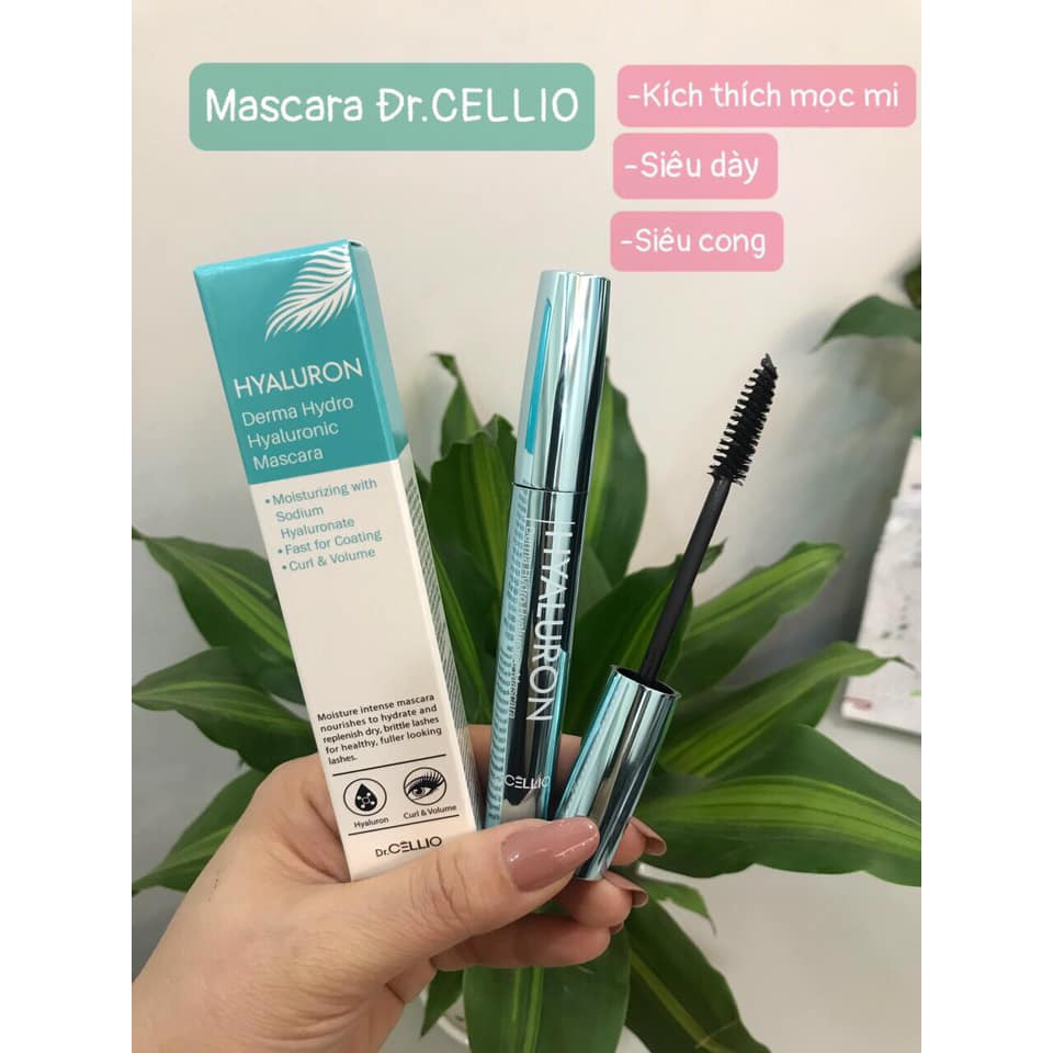 Mascara tế bào gốc dưỡng mi, make up giúp mi dài và dày Dr Cellio Dermal Volume Collagen &amp; Hyaluronic  - HONGS BEAUTY