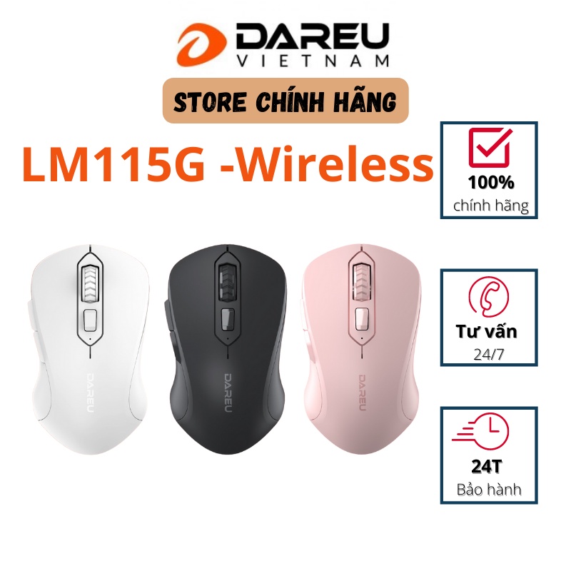 Chuột không dây DAREU LM115G- Kết nối xa 10m