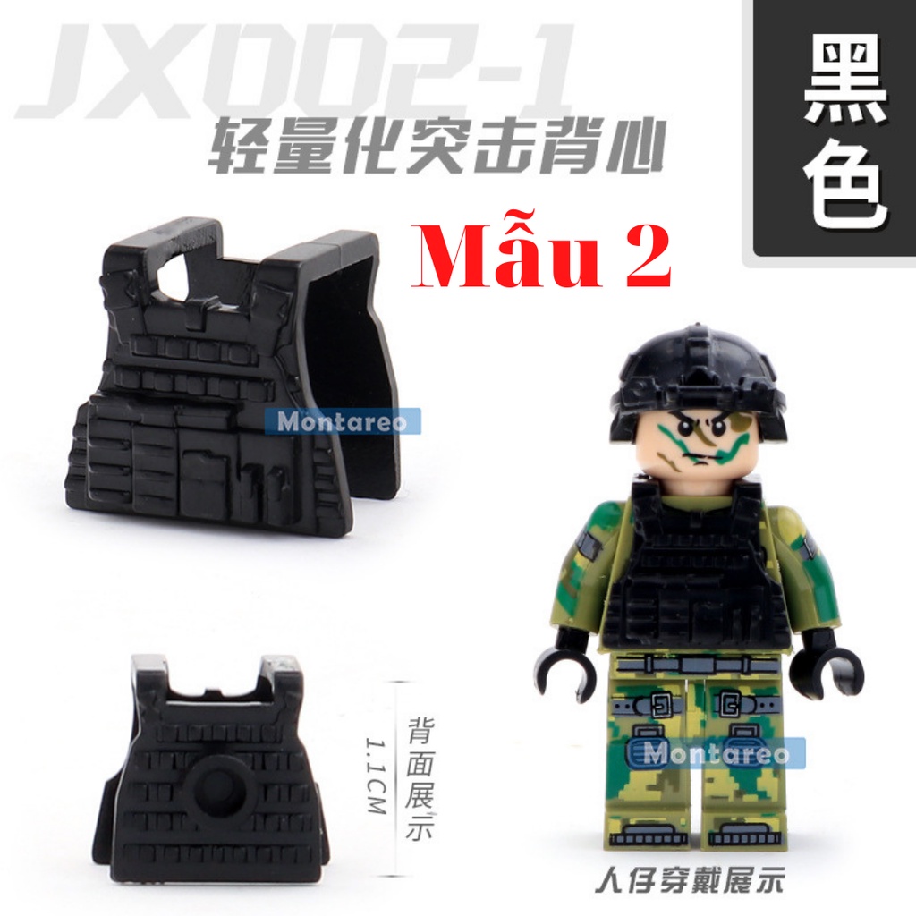 Đồ chơi lego swat , lego quân đội -COMBO 5 GIÁP CHIẾN ĐẤU ĐEN Swat