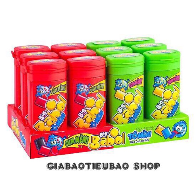 Khay 12 Hộp Gum Thổi Hương Trái Cây Big Babol Tô Mầu