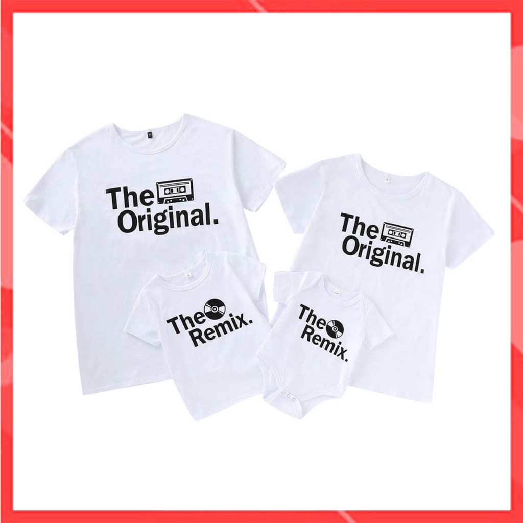 Áo gia đình Familylove - Mẫu Áo gia đình THE ORIGINAL AND THE REMIX