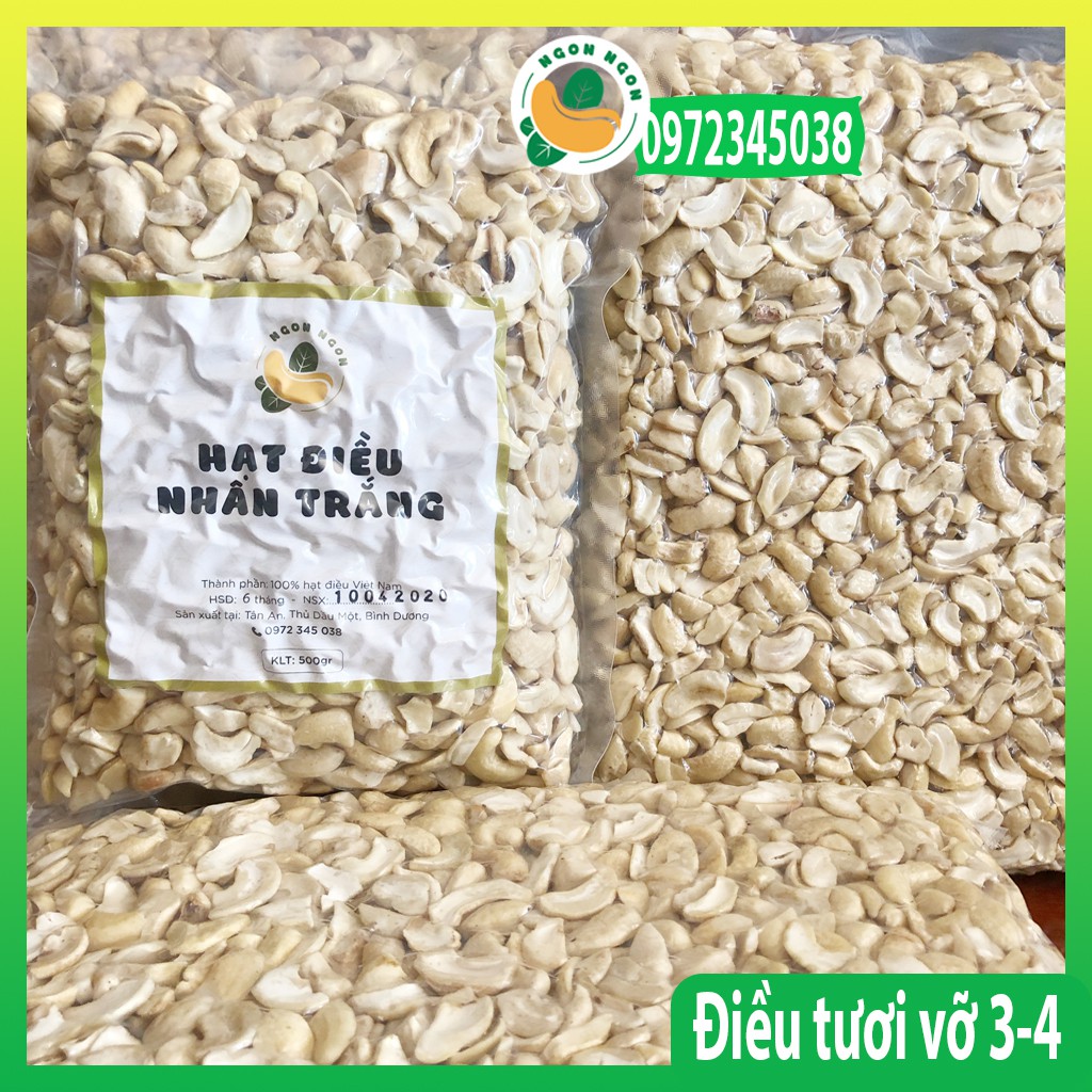 Hạt điều tươi vỡ dùng nấu sữa làm bánh