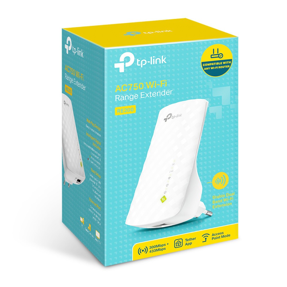 TP-Link AC 750Mbps Bộ mở rộng sóng Wifi Tăng cường vùng phủ Wifi - RE200 - Hàng Chính Hãng | WebRaoVat - webraovat.net.vn