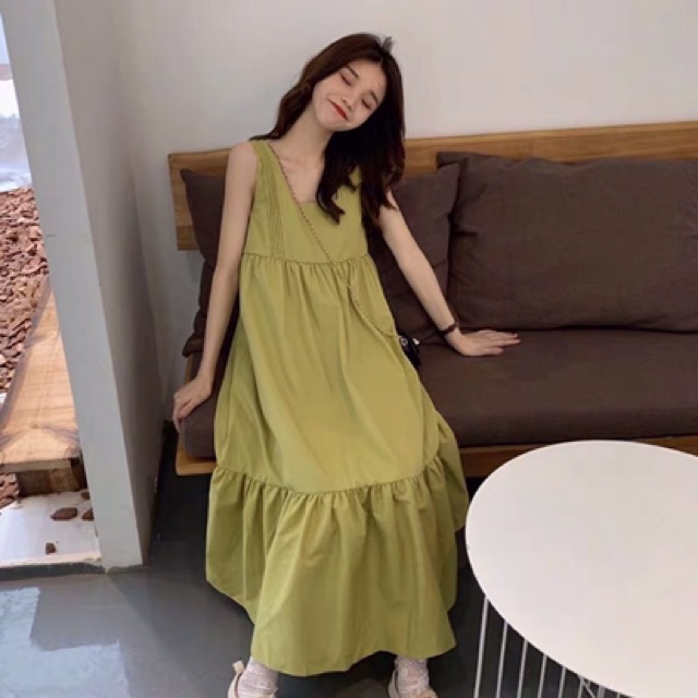 ORDER đầm 2 bản dáng dài ulzzang hàn quốc