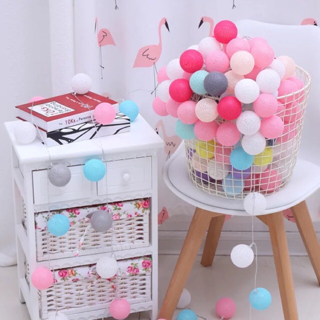  Đèn led Pingpong 20 quả dùng pinAA trang trí