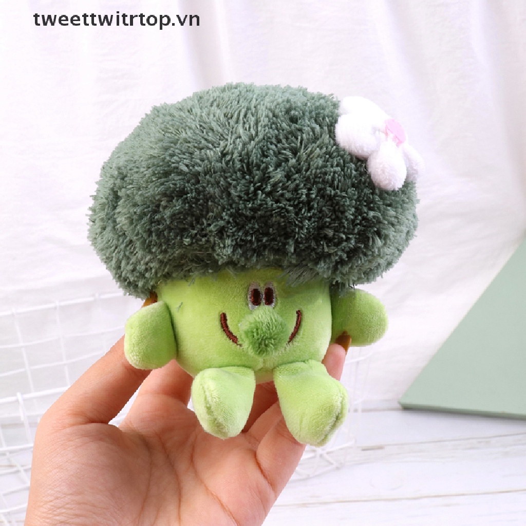 Móc Khóa Hình Rau Củ Broccoli Nhồi Bông Đáng Yêu