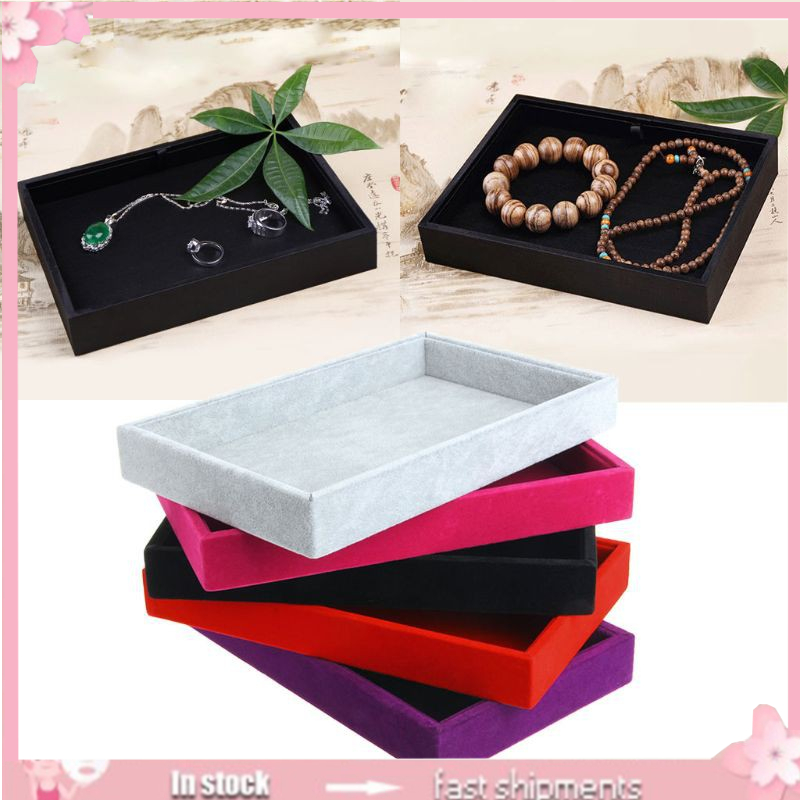Khay Trưng Bày Trang Sức Lót Vải Nhung