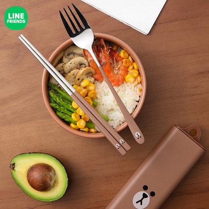 BỘ THÌA, NĨA, ĐŨA LINE FRIENDS CHO DÂN VĂN PHÒNG, SINH VIÊN, PICNIC
