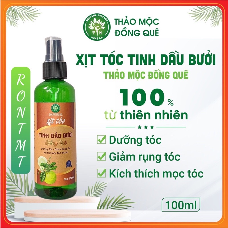 Tinh Dầu Bưởi Đồng quê Natural Giảm Rụng Tóc - Kích Thích Mọc Tóc - Làm Dài Tóc 150ml (handmade)