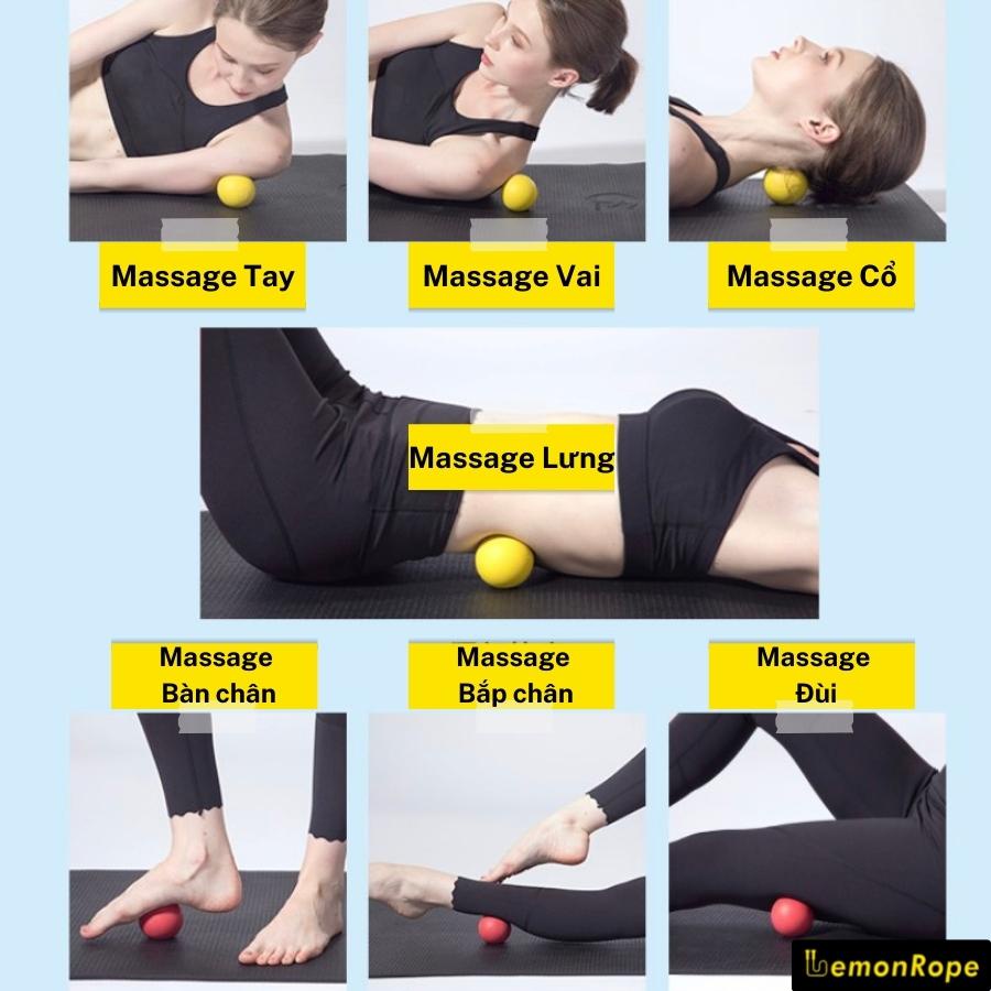 Bóng Cao Su Giãn Cơ KSONE, Bóng Massage giãn cơ trị liệu, phục hồi chấn thương - Cao su đặc - LemonRope