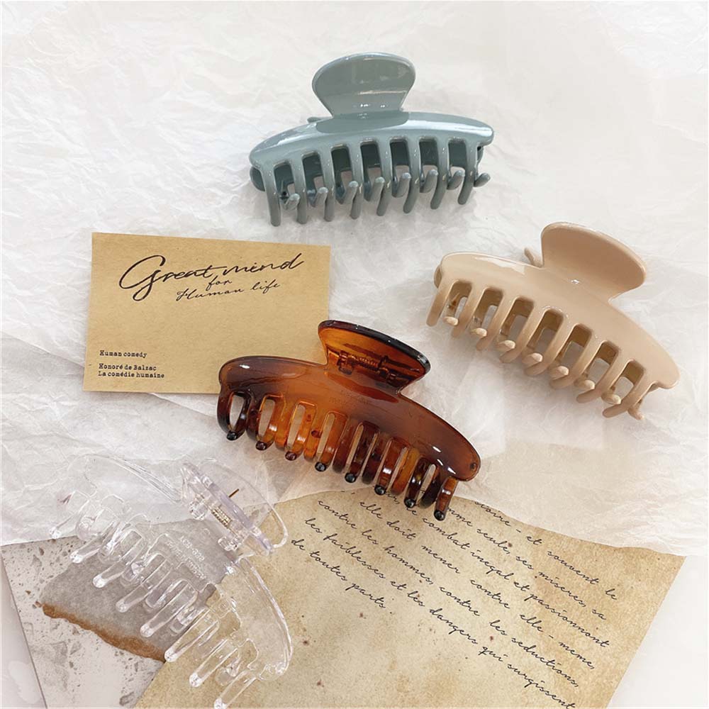 Kẹp Tóc Nhựa Acrylic Cỡ Lớn Tiện Dụng Khi Đi Tắm