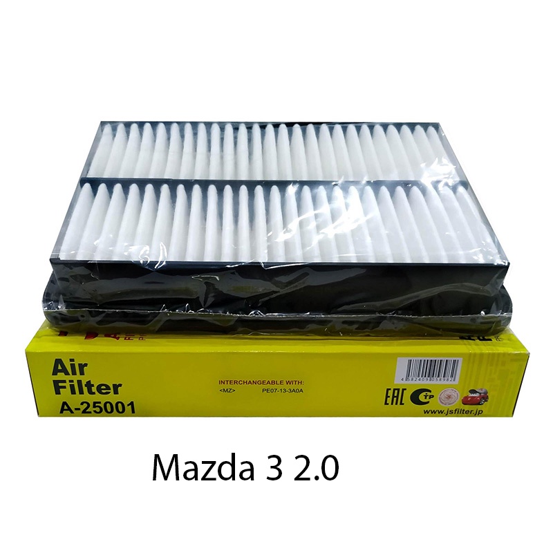 Lọc gió động cơ xe Mazda 3 2.0 2011, 2012, 2013, 2014, 2015, 2016, 2017, 2018 PE07-13-3A0A JS Asakas