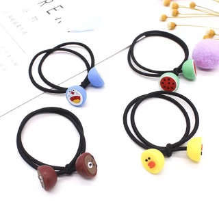 PKT1222024 - Sỉ 10 buộc tóc hình hoa quả doremon