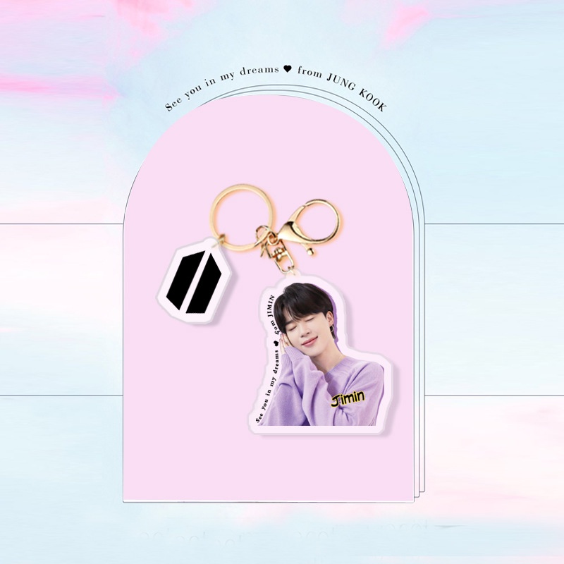 2 Móc Khóa Acrylic Hình BTS Kpop Mới