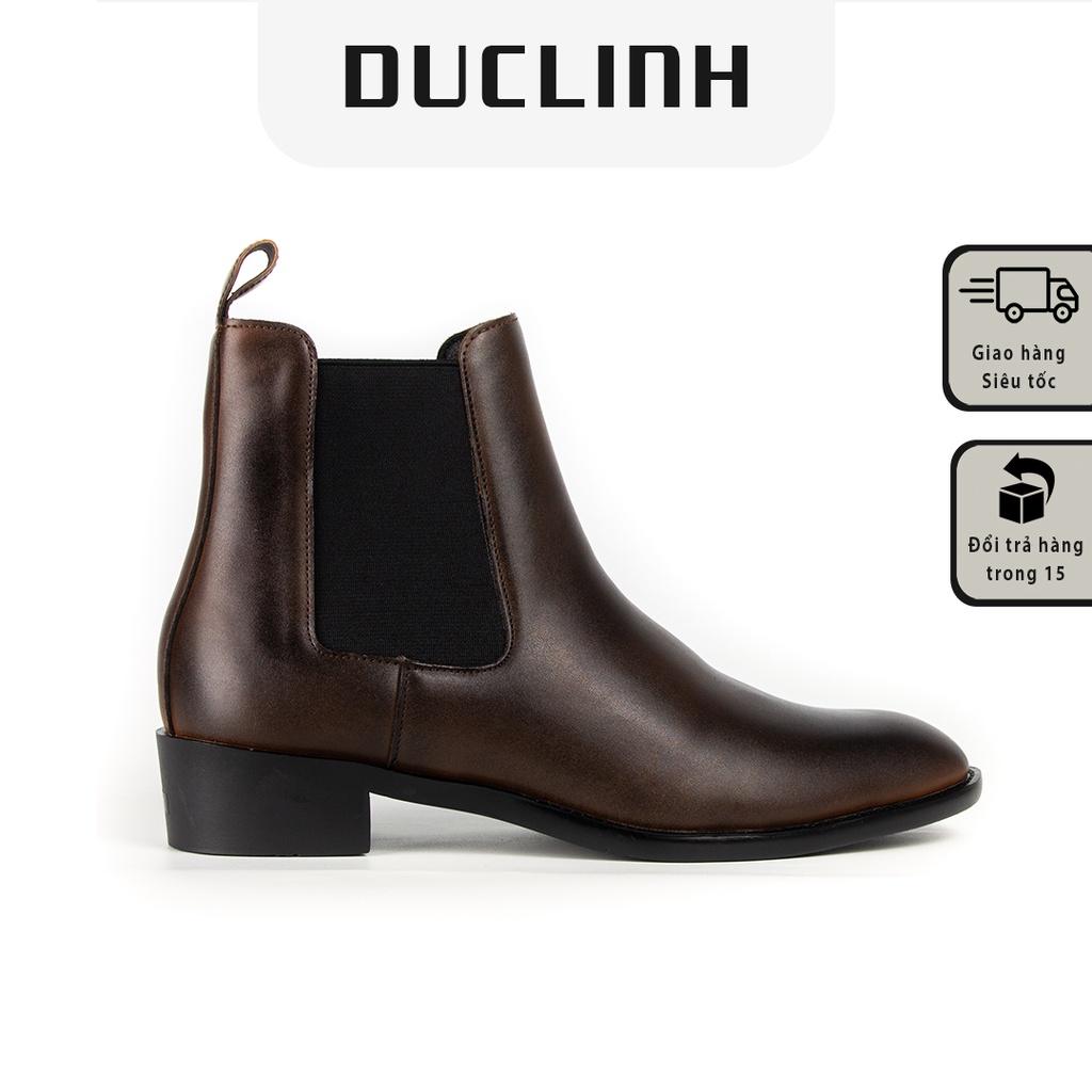 [TẶNG TẤT CAO CỔ] Giày Chelsea Boots Nam Nâu, Giày Bốt Cao bồi cổ cao tôn dáng, Đế tăng chiều cao 5cm, 2 màu đen và nâu | BigBuy360 - bigbuy360.vn