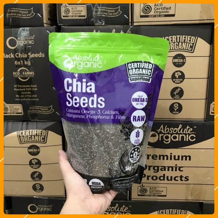 [NHẬP IC0804 GIẢM 20K TỪ 0Đ] Hạt Chia Túi Khối Lượng O.N.G 500gr, Hạt Chia Úc Black Bag