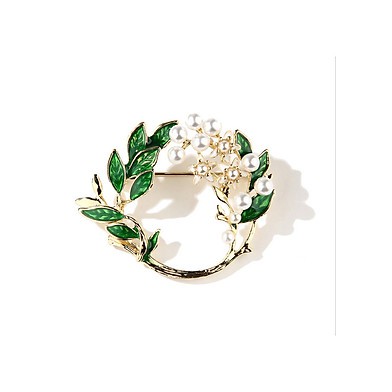 Cài áo thời trang olive xanh