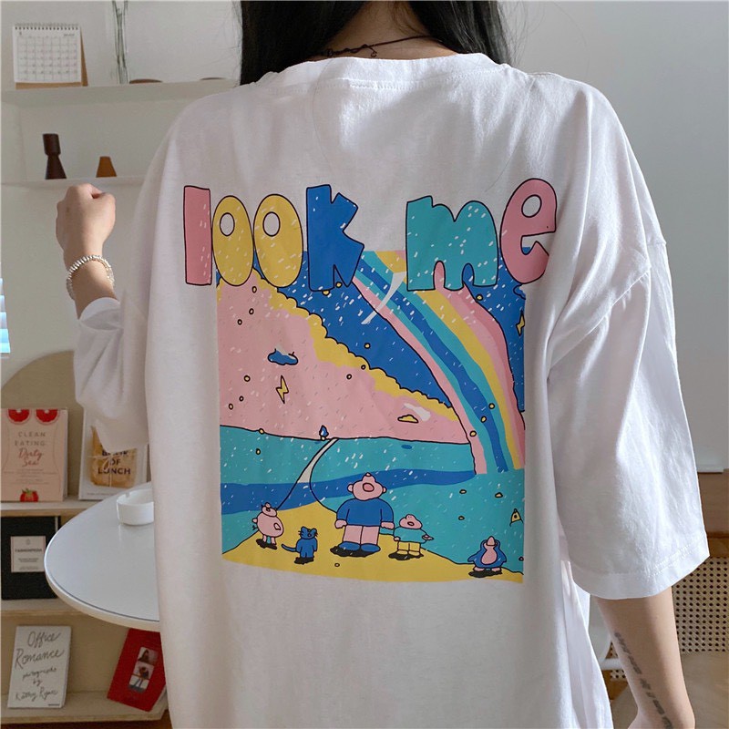 Áo thun tay lỡ Unisex NEKOSG, áo phông form rộng ATL32