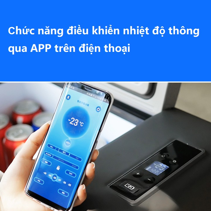 Tủ lạnh mini dùng trong nhà và trên ô tô cao cấp DC15 (Tích hợp điều khiển qua điện thoại)-Hàng nhập khẩu bảo hành 1 năm