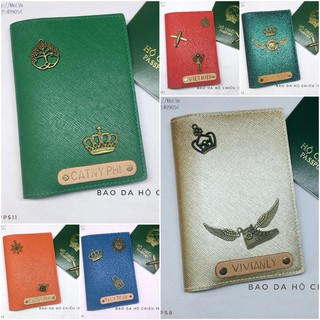 Combo 4 Bao Da Hộ Chiếu Khắc Tên và Charm Theo Sở Thích