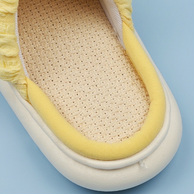 Dép Cotton Lanh Đế Mềm Chống Trượt Thoáng Khí Cho Nữ