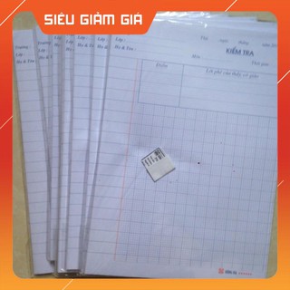 10 tập giấy kiểm tra cấp 1 hồng hà (6 tờ/tập)