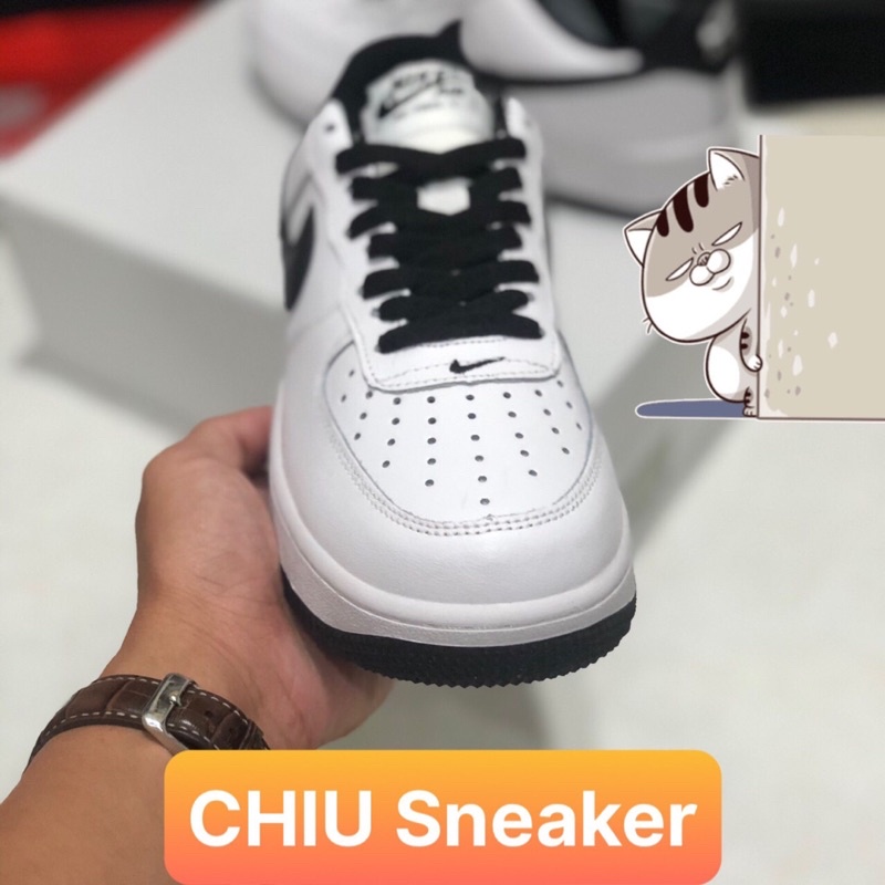 Giày thể thao nam nữ tăng chiều cao air force 1 trắng đen giày Sneaker nam nữ AF1 Full trắng vệt đen