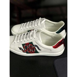 Giày Gucci Men's Ace Embroidered Sneaker Màu Trắng