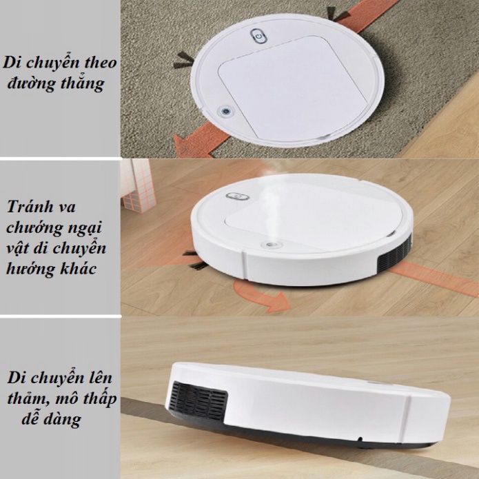 Robot hút bụi, lau nhà nâng cấp IS-25A, chế độ phun sương, Robot hút bụi không dây thông mình sử dụng tia UV