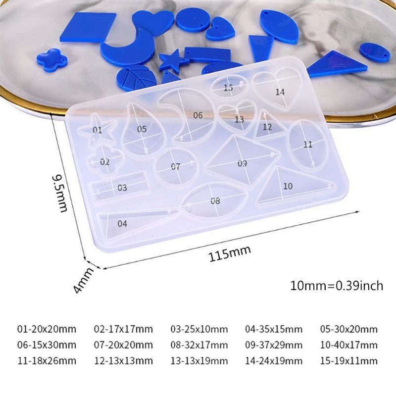 Khuôn Silicone Làm Mặt Dây Chuyền Thủ Công DIY Dễ Tháo Gỡ Không Cặp Tiện Lợi Cr