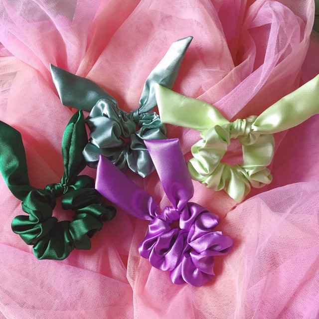 Scrunchies thắt nơ nhiều màu thương hiệu X xinh xắn