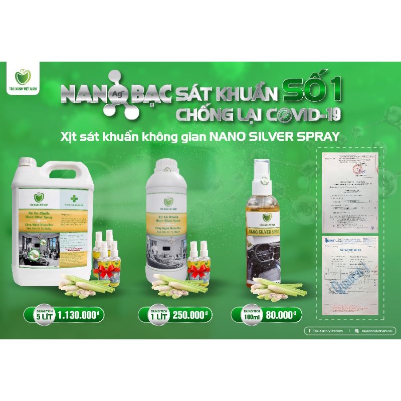 [SIÊU TIẾT KIỆM] SÁT KHUẨN KHÔNG GIAN DUNG TÍCH LỚN - NANO SILVER SPRAY 1L/5L | BigBuy360 - bigbuy360.vn