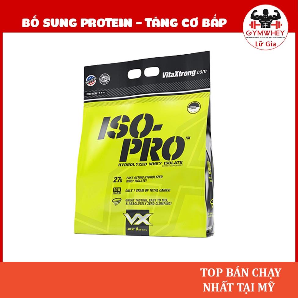 Iso Pro Sữa Tăng Cơ 100% Hydrolyzed Whey Isolate Vitaxtrong Iso Pro 2lbs (0.9 KG)