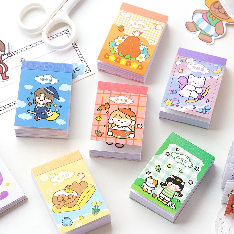 Set 50 Miếng Dán Trang Trí Sổ Lưu Niệm Hình Hoạt Hình Dễ Thương