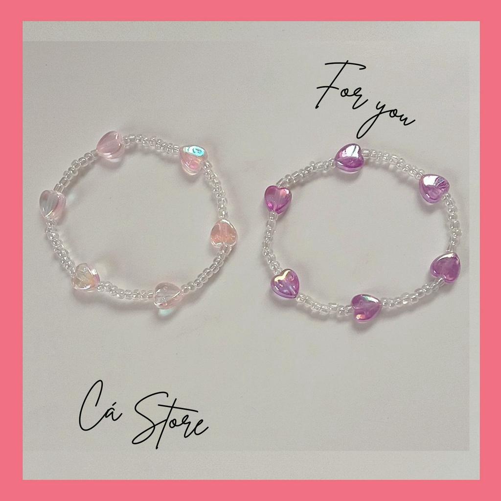 Vòng tay heart beads siêu xinh