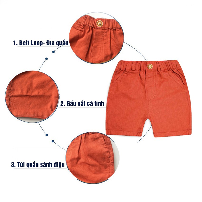 Bộ đồ bé trai áo polo cotton có cổ kèm quần short đũi, set đồ cộc tay cho bé đi học đi chơi mùa hè Tanosa Kids