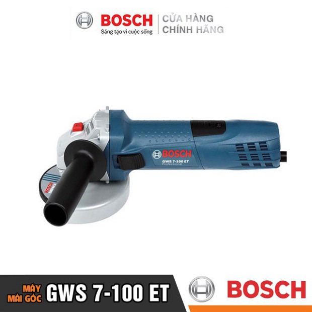 [HÀNG CHÍNH HÃNG] Máy Mài Góc Bosch GWS 7-100 ET (100MM-720W) - Có Điều Tốc