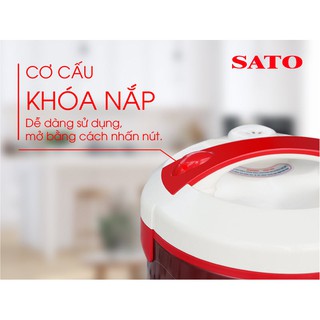 Nồi cơm điện SATO S12-26A 1.2L (Màu đỏ)