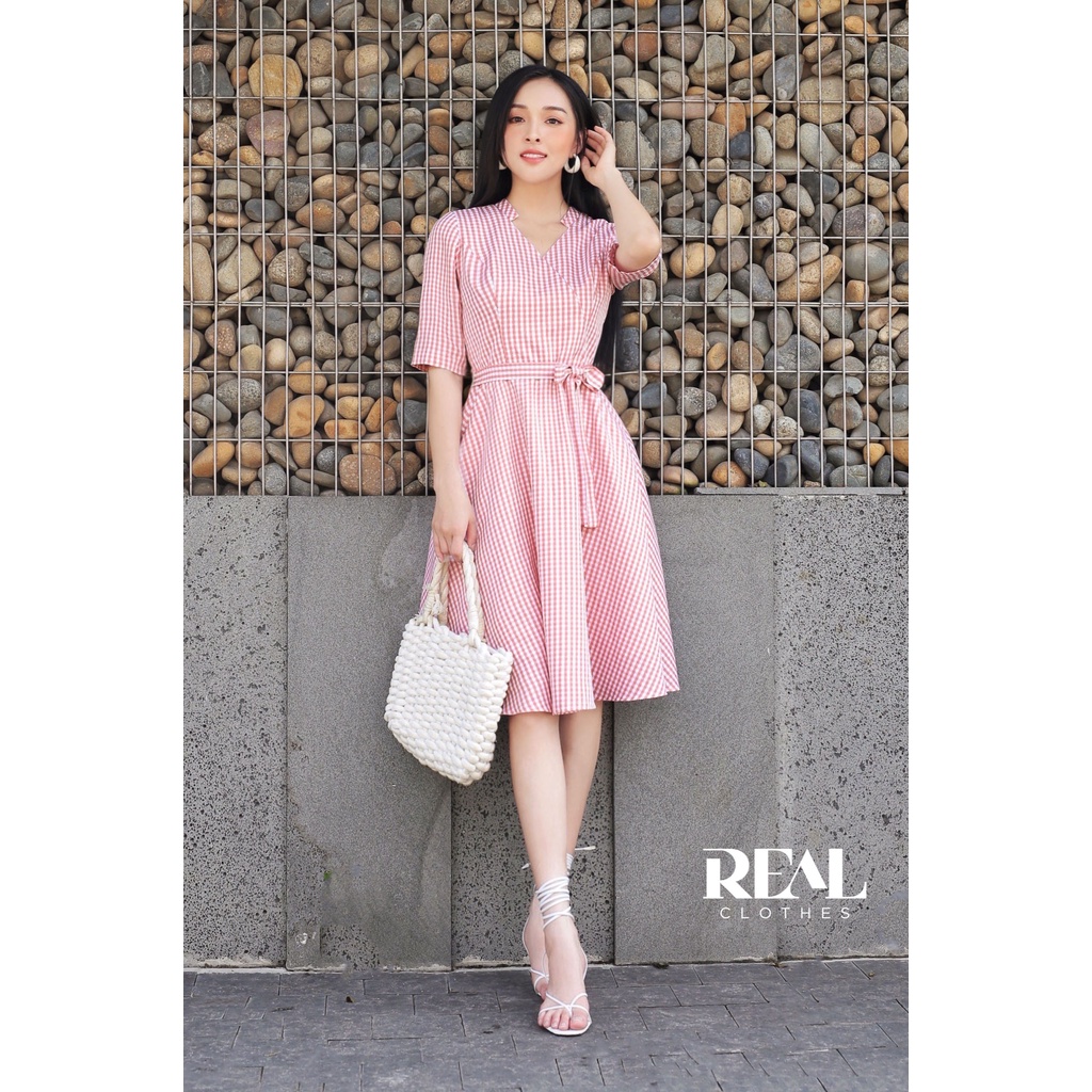 Đầm natalie caro hồng_REAL