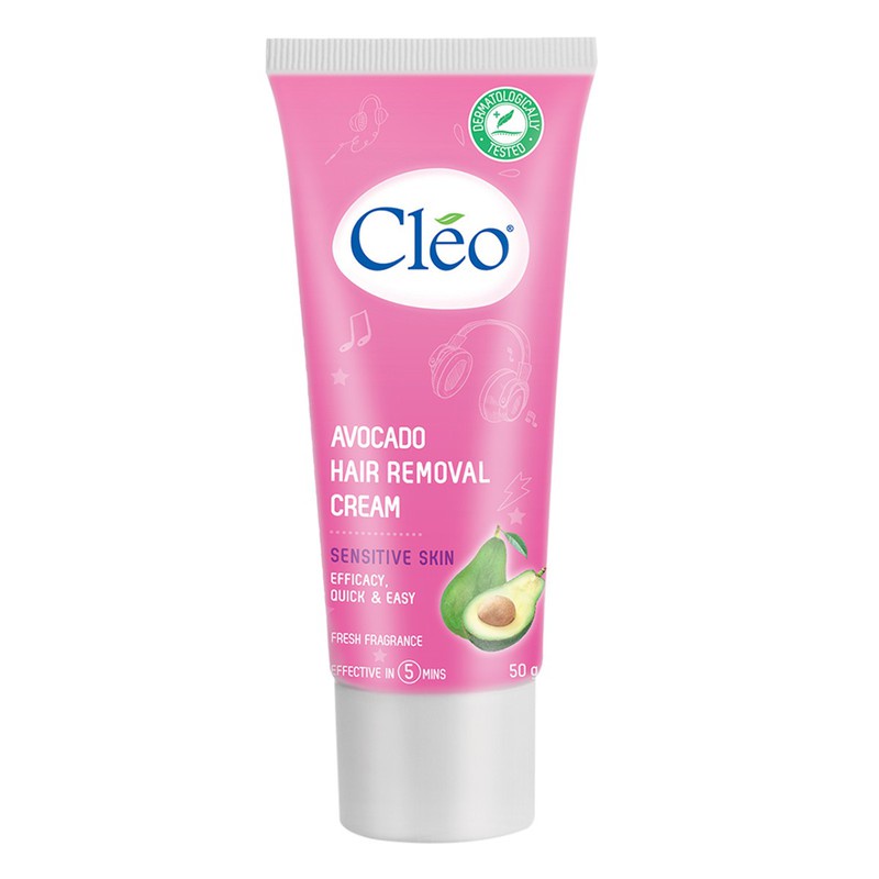 KEM TẨY LÔNG CHO DA NHẠY CẢM CLÉO AVOCADO HAIR REMOVAL CREAM SENSITIVE SKIN 50G CHÍNH HÃNG - 8302