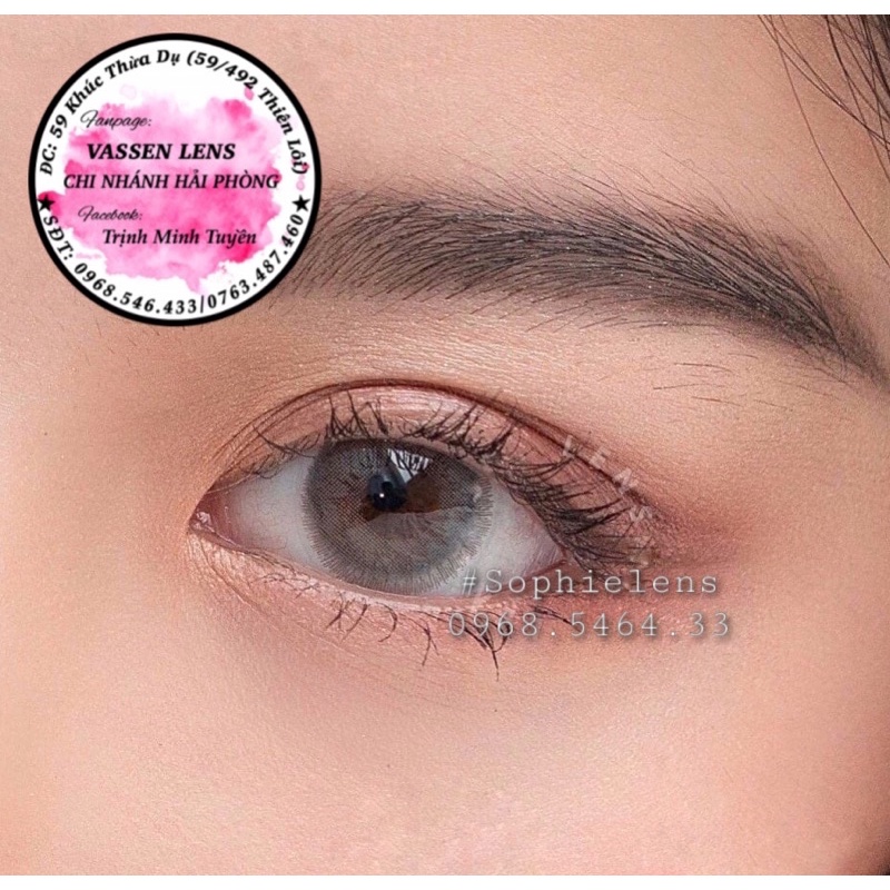 Lens Nobluk Gray Màu Xám Rêu Full Cận 0-6 độ